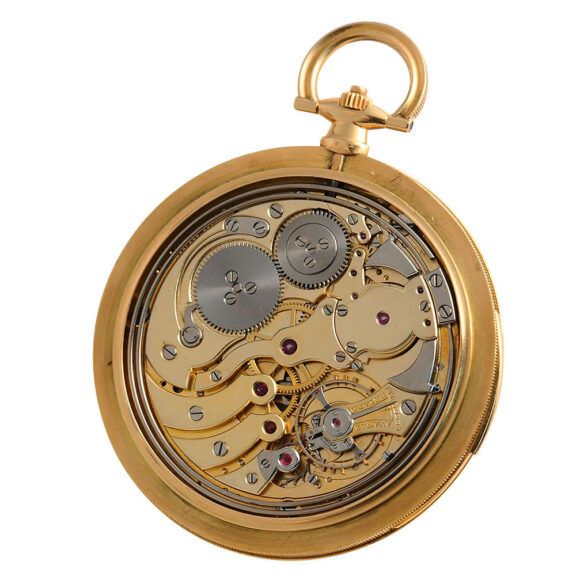 French gold thin minute repeater with concealed dial Circa 1918 French gold thin minute repeater with concealed dial Circa 1918