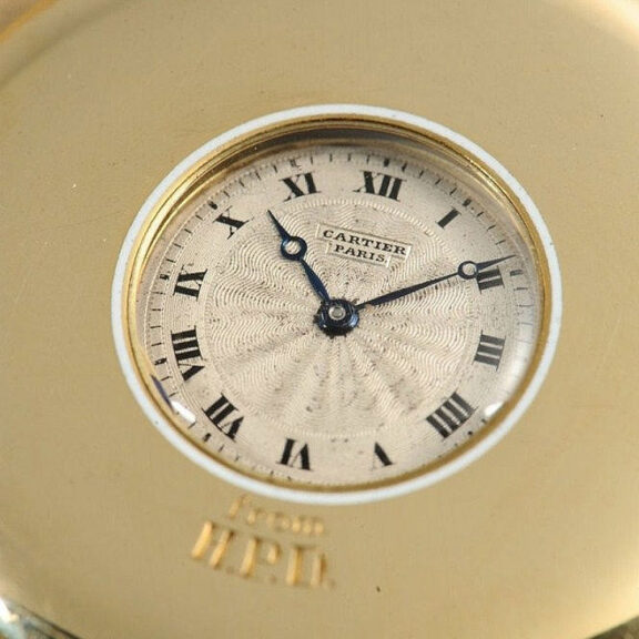 French gold thin minute repeater with concealed dial Circa 1918 French gold thin minute repeater with concealed dial Circa 1918