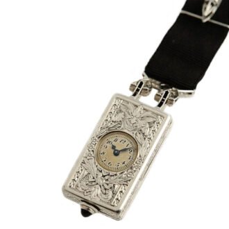French black & white style Art Deco lapel watch Circa 1918