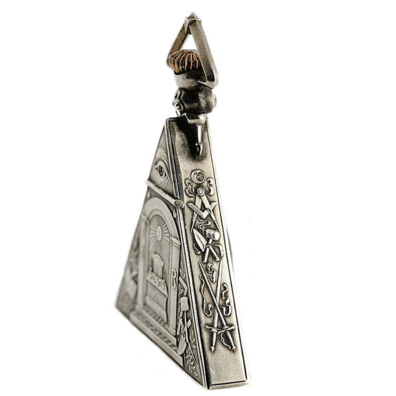 Rare Swiss silver triangle shaped Masonic lever watch Circa 1930 Rare Swiss silver triangle shaped Masonic lever watch Circa 1930