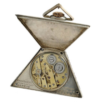 Rare Swiss silver triangle shaped Masonic lever watch Circa 1930