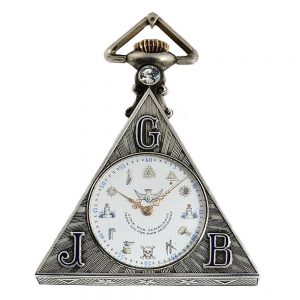Rare Swiss silver triangle shaped Masonic lever watch Circa 1930