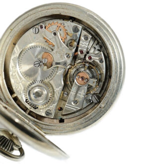 Swiss pocket watch with mock pendulum and alarm Circa 1900