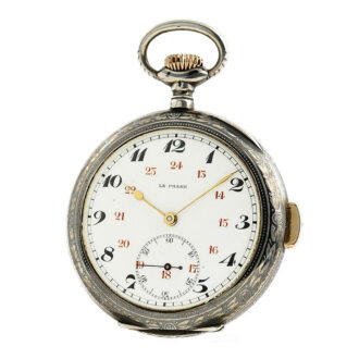 Swiss rare niëllo-silver quarter repeating pocket watch Circa 1914