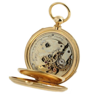 Swiss 18k gold open faced precision lever watch Circa 1860