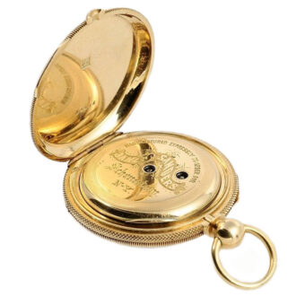 Swiss 18k gold open faced precision lever watch Circa 1860