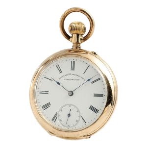 Swiss rare rose gold open faced pocket watch Circa 1894