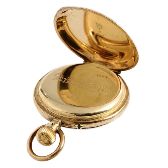 Swiss rare rose gold open faced pocket watch Circa 1894 Swiss rare rose gold open faced pocket watch Circa 1894