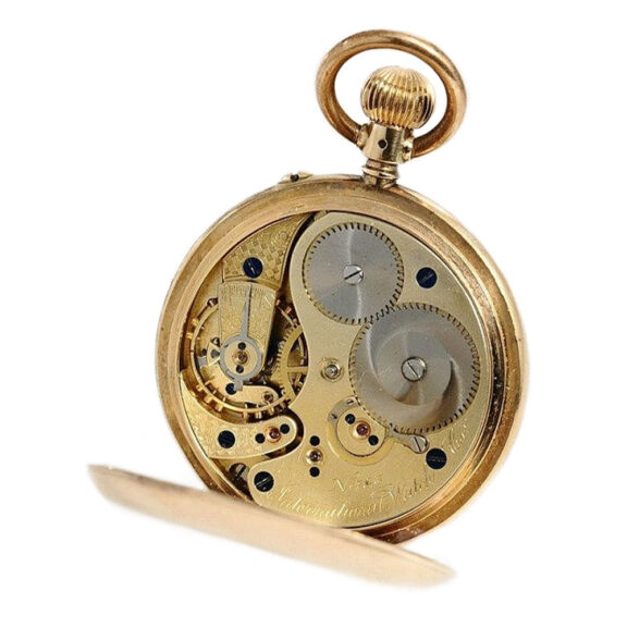 Swiss rare rose gold open faced pocket watch Circa 1894 Swiss rare rose gold open faced pocket watch Circa 1894