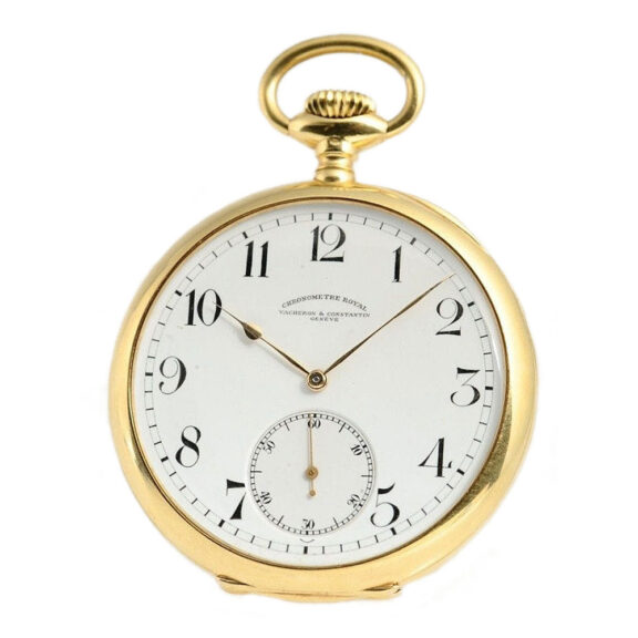 Swiss gold open faced keyless lever watch Circa 1915