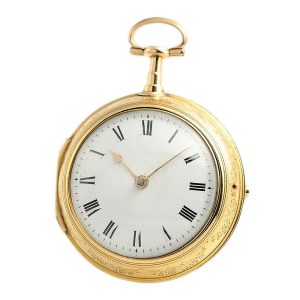 English 18K gold pair cased verge pocket watch Circa 1791