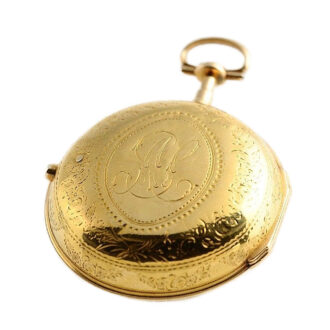 English 18K gold pair cased verge pocket watch Circa 1791