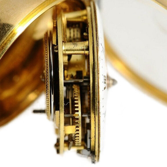 English 18K gold pair cased verge pocket watch Circa 1791 English 18K gold pair cased verge pocket watch Circa 1791