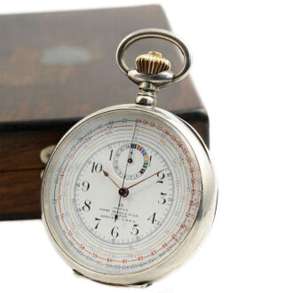 Swiss double sided chronograph pocket watch Circa 1905