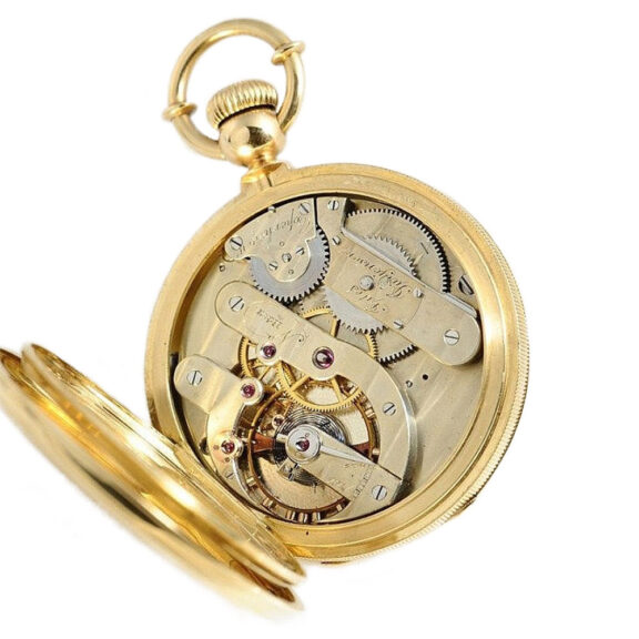 Danish 18k gold hunting cased chronometer watch Circa 1868 Danish 18k gold hunting cased chronometer watch Circa 1868