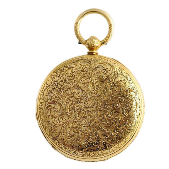 English decorated watch for the Spanish market Circa 1859 English decorated watch for the Spanish market Circa 1859