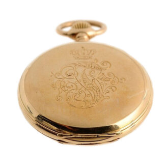 Swiss pocket watch with monogram of Frederick II Circa 1910