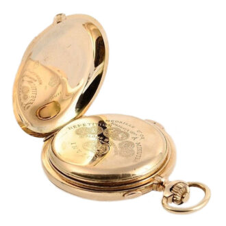 Swiss patented repeating watch with chronograph Circa 1895