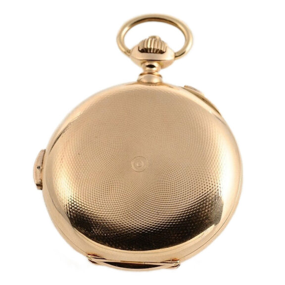 Swiss patented repeating watch with chronograph Circa 1895 Swiss patented repeating watch with chronograph Circa 1895