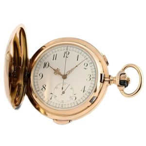 Swiss patented repeating watch with chronograph Circa 1895