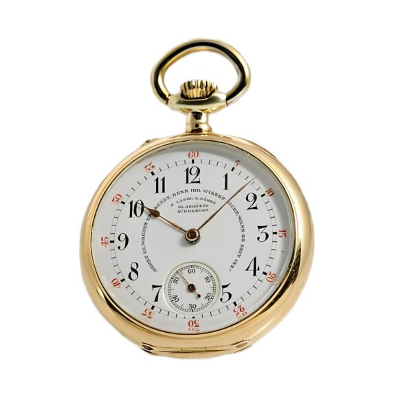 German lady's pocket watch with biblical quotation Circa 1896 German lady's pocket watch with biblical quotation Circa 1896