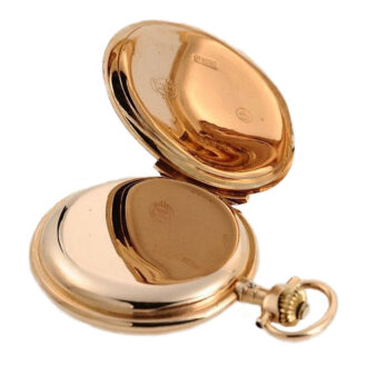 German gold Glashütte pocket watch with 24 hours dial Circa 1890
