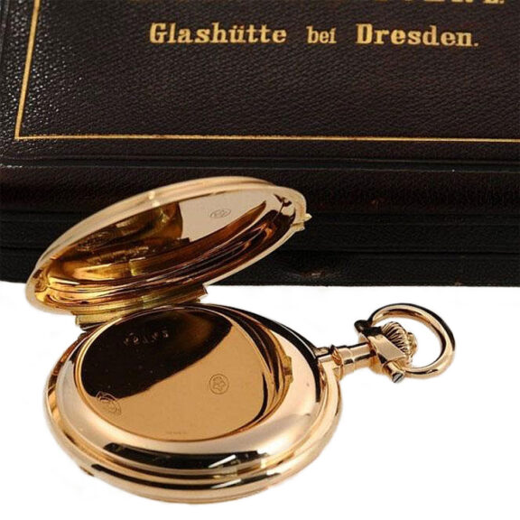 German gold heavy Glashütte Ankerchronometer Circa 1889 German gold heavy Glashütte Ankerchronometer Circa 1889
