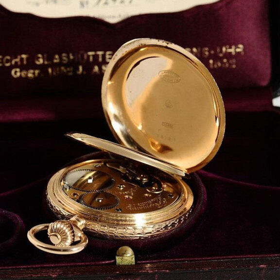 German 14k rose gold Glashütte pocket watch Circa 1900 German 14k rose gold Glashütte pocket watch Circa 1900
