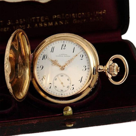 German 14k rose gold Glashütte pocket watch Circa 1900 German 14k rose gold Glashütte pocket watch Circa 1900