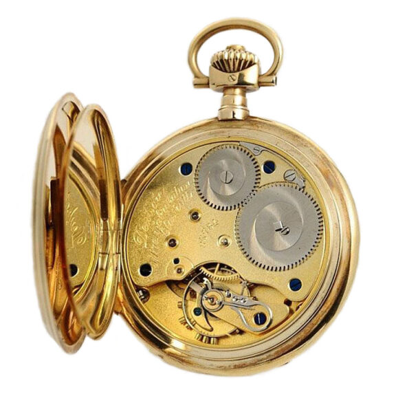 German 14K gold Glashütte Louis-XV pocket watch Circa 1925 German 14K gold Glashütte Louis-XV pocket watch Circa 1925