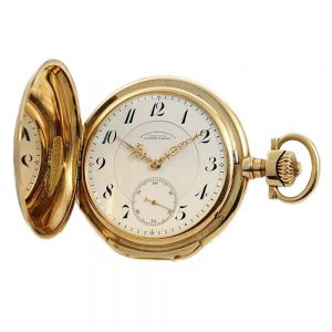 German 14K gold Glashütte Louis-XV pocket watch Circa 1925