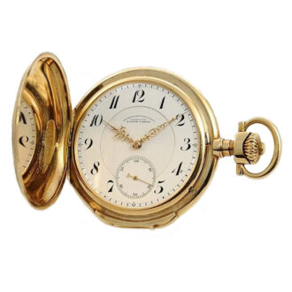 German 14K gold Glashütte Louis-XV pocket watch Circa 1925