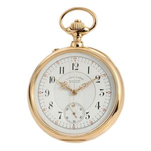 German rare lever chronometer with chronograph Circa 1896