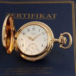 German rare Glashütte minute repeating pocket watch Circa 1885