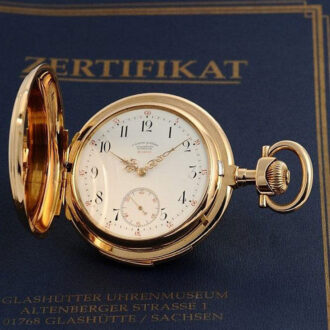German rare Glashütte minute repeating pocket watch Circa 1885
