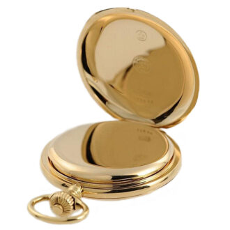 German gold Glashütte pocket watch with watch chain Circa 1904