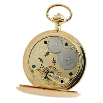 German gold Glashütte pocket watch with watch chain Circa 1904