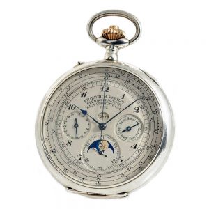 Unique German rare silver complicated lever watch Circa 1922