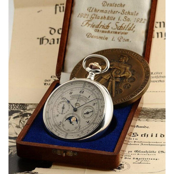 Unique German rare silver complicated lever watch Circa 1922 Unique German rare silver complicated lever watch Circa 1922