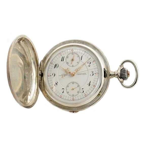 German silver Glashütte chronograph lever watch Circa 1909