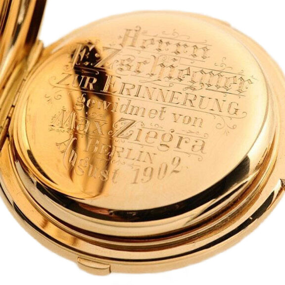 German minute repeating watch with chronograph Circa 1902 German minute repeating watch with chronograph Circa 1902