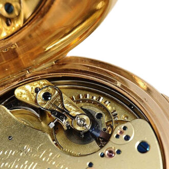 German gold quarter repeating hunting case watch Circa 1888