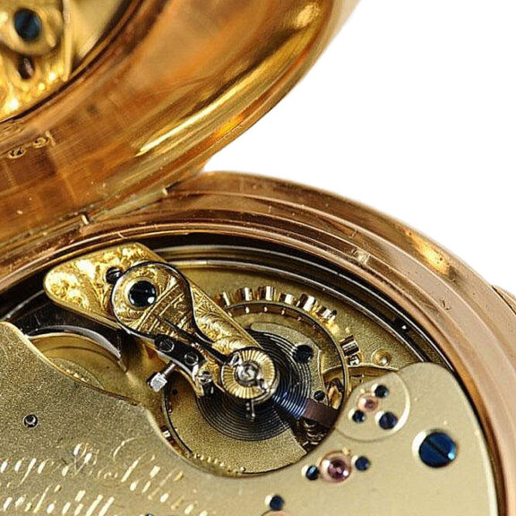 German gold quarter repeating hunting case watch Circa 1888 German gold quarter repeating hunting case watch Circa 1888