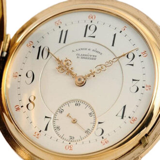 German gold quarter repeating hunting case watch Circa 1888