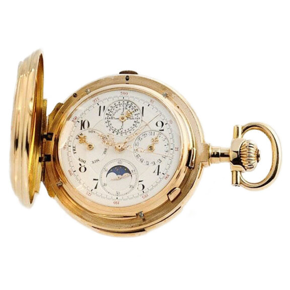 Swiss gold chronograph minute repeating watch Circa 1884_ Swiss gold chronograph minute repeating watch Circa 1884