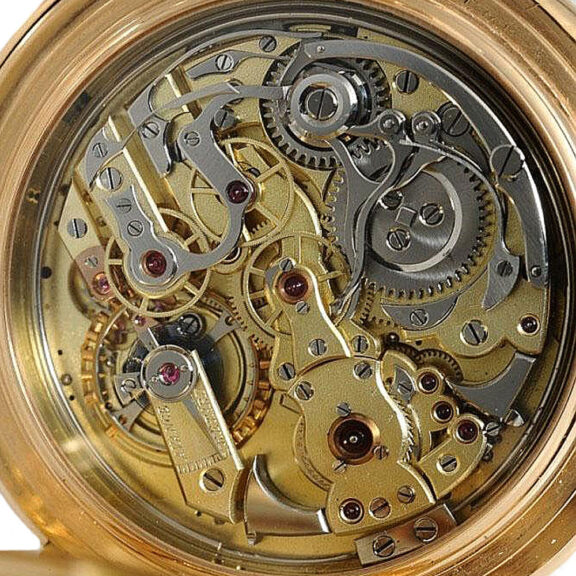 Swiss gold chronograph minute repeating watch Circa 1884 Swiss gold chronograph minute repeating watch Circa 1884