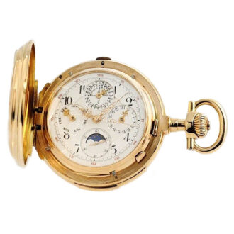 Swiss gold chronograph minute repeating watch Circa 1884