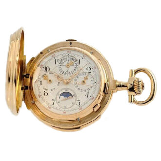 Swiss gold chronograph minute repeating watch Circa 1884