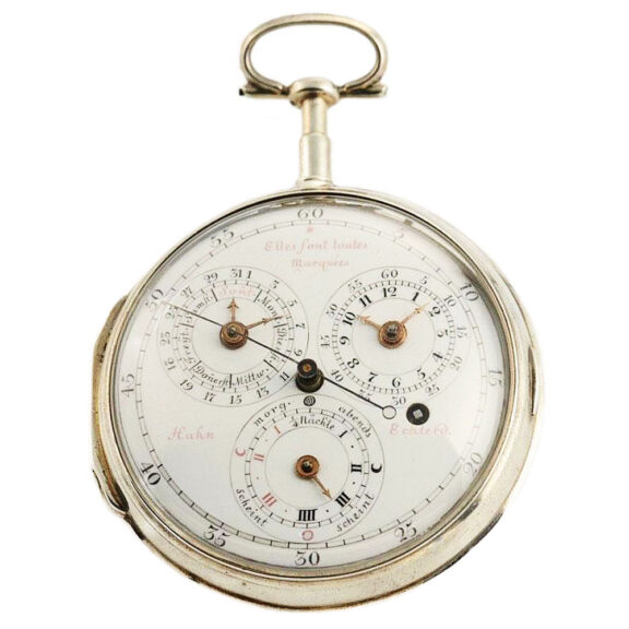 German silver Astronomical watch, museum quality Circa 1790
