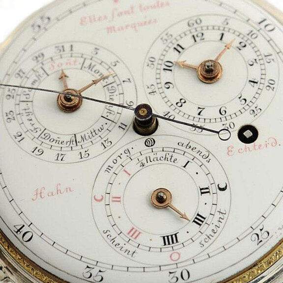 German silver Astronomical watch, museum quality Circa 1790 German silver Astronomical watch, museum quality Circa 1790